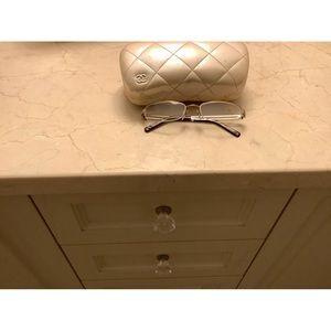 Vintage Chanel Eyeglasses (Crystals) Gold/Brown